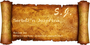 Serbán Jozefina névjegykártya